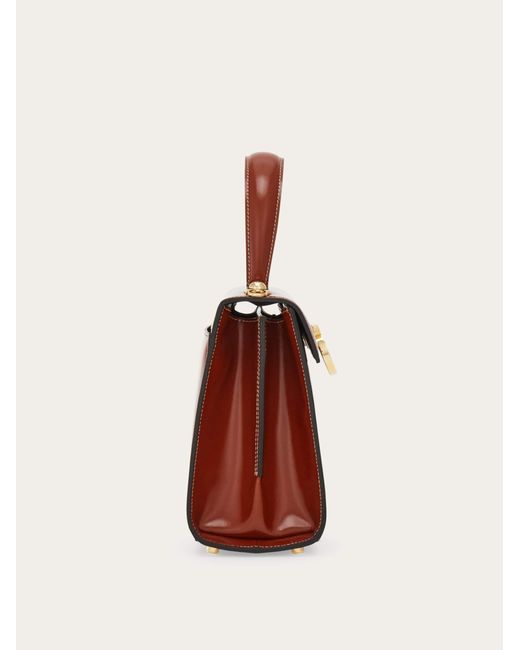 Ferragamo Red Iconic Top Handle (S)