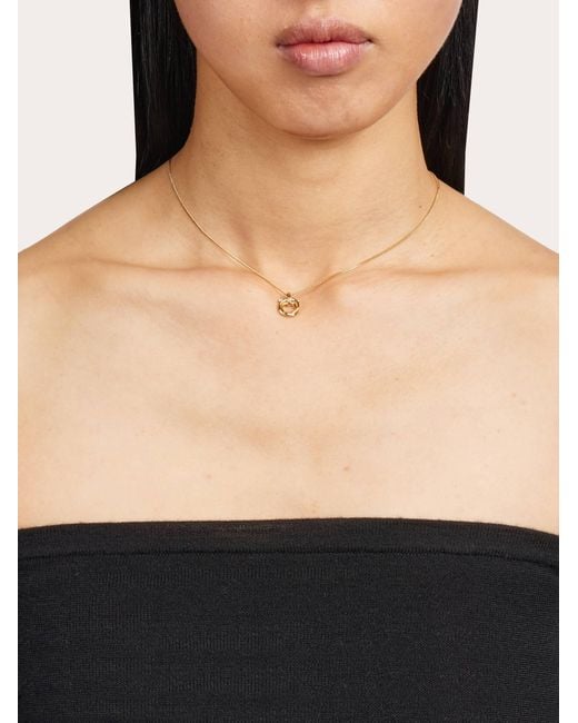 Ferragamo Natural Gancini Pendant Necklace