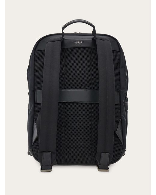 Ferragamo Blue Canvas Backpack for men