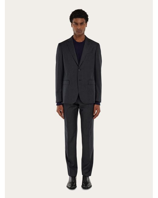 Ferragamo Blue Wool Suit for men