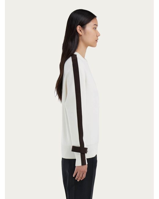 Ferragamo Natural Crewneck Sweater