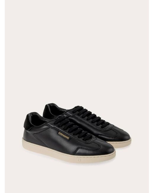 Ferragamo Black Low-Top Sneaker