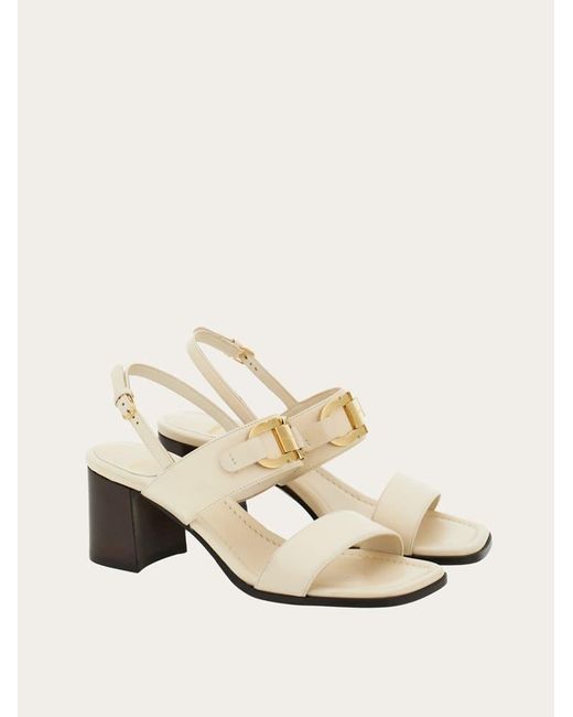 Ferragamo Natural Gancini Ornament Sandal