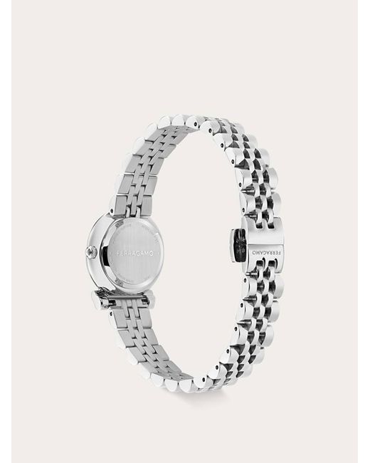 Ferragamo White Gancini Twisted Watch