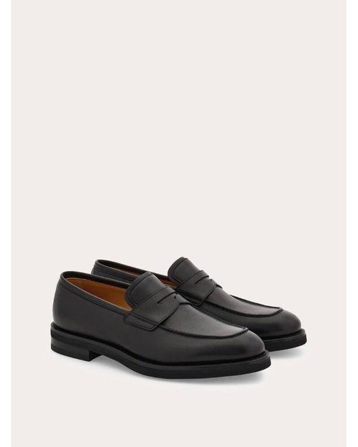 Ferragamo White Penny Loafer .5 for men