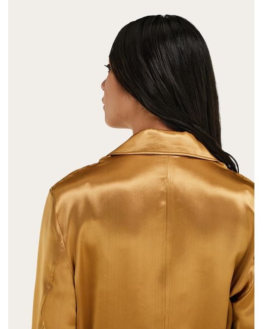 Ferragamo Natural Satin Jacket