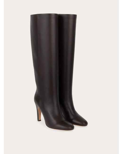 Ferragamo Black Knee High Boot