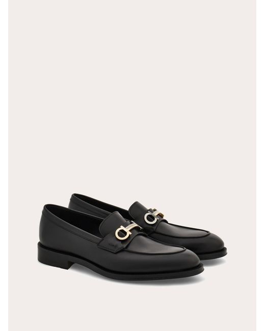 Ferragamo White Moccasin With Gancini Ornament .5 for men