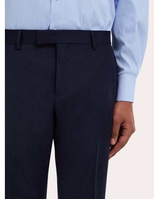 Ferragamo Blue Wool And Cashmere Faille Suit for men