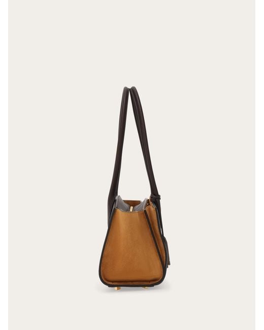 Ferragamo White New Studio Soft Bag East West (M)