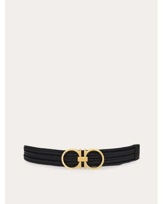 Ferragamo White Sized Gancini Belt for men
