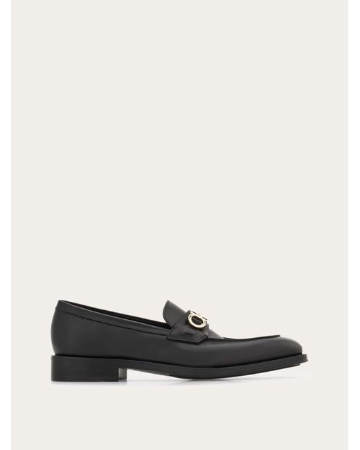 Ferragamo White Moccasin With Gancini Ornament .5 for men