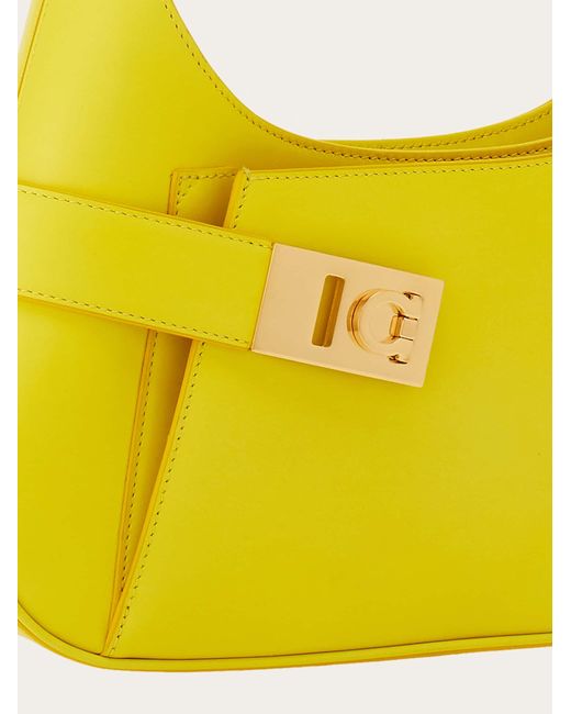 Ferragamo Yellow Hobo Shoulder Bag (m)