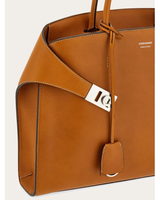 Ferragamo Brown Hug Briefcase for men
