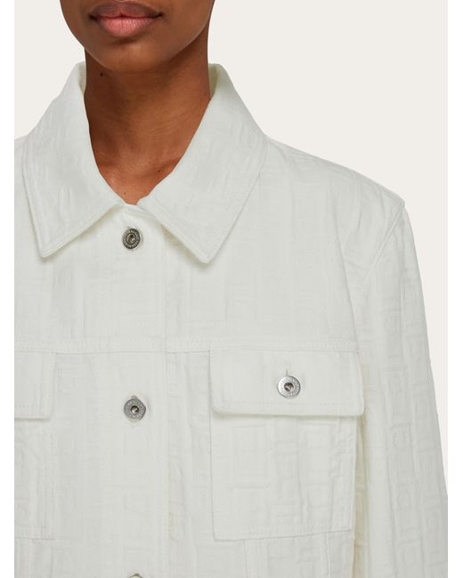 Mujer Chaqueta Trucker Blanco Ferragamo de color White