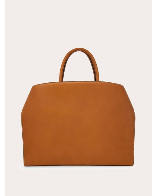 Ferragamo Brown Hug Briefcase for men