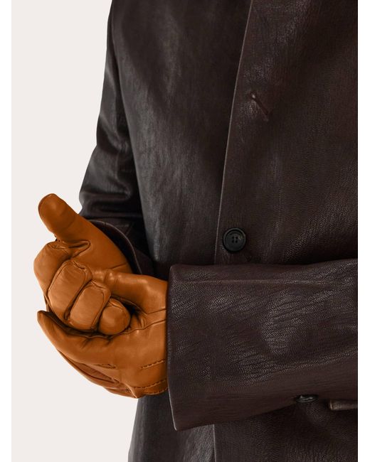 Ferragamo Brown Gloves for men