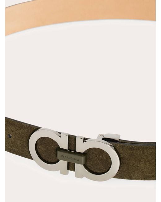 Ferragamo Green Adjustable Gancini Belt for men