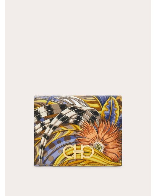 Ferragamo Multicolor Gancini Compact Wallet