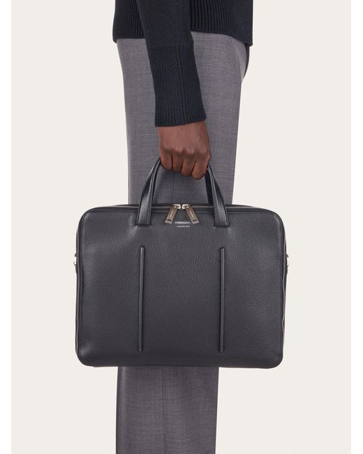 Ferragamo Black Single Pocket Business Bag for men