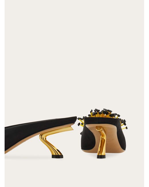 Ferragamo Natural S-Shaped Heel Mule .5