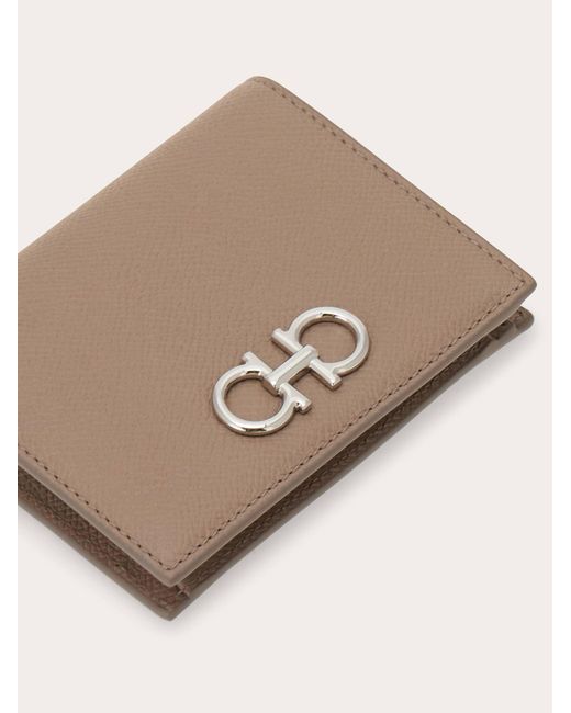 Ferragamo Natural Gancini Compact Wallet