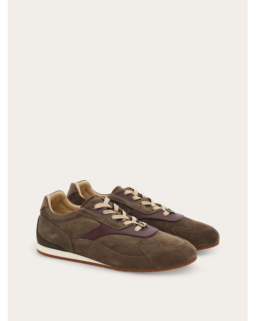 Ferragamo Brown Low Top Sneaker for men