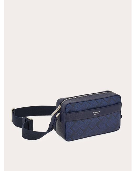 Ferragamo Blue Monogram Crossbody Bag for men