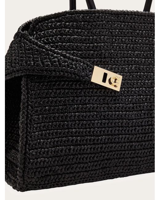 Ferragamo Black Hug Handbag (L)