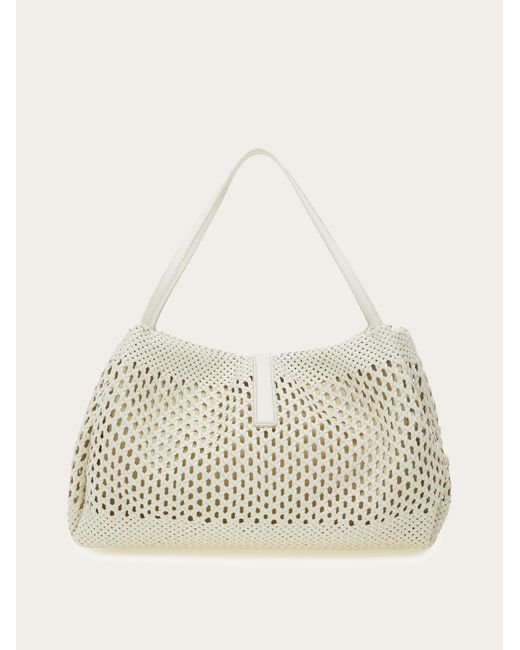 Ferragamo Natural Mia Tote Bag (L)