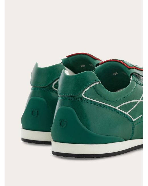 Ferragamo Green Low-Top Sneaker for men