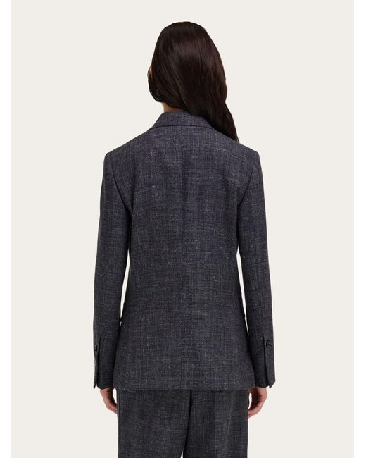 Ferragamo Blue Double Breasted Blazer