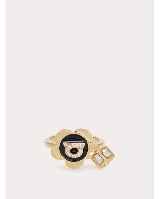 Ferragamo Natural Gancini Charm Ring (50Mm)