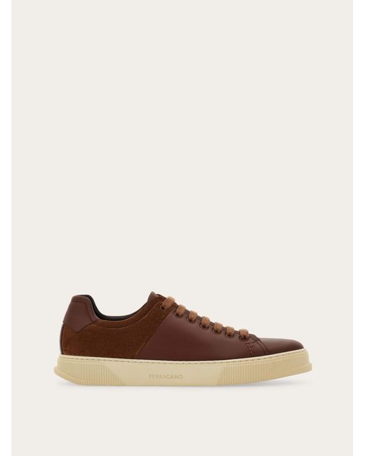 Ferragamo Brown Low Cut Sneaker for men