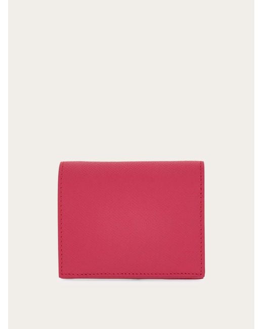Ferragamo Pink Gancini Compact Wallet