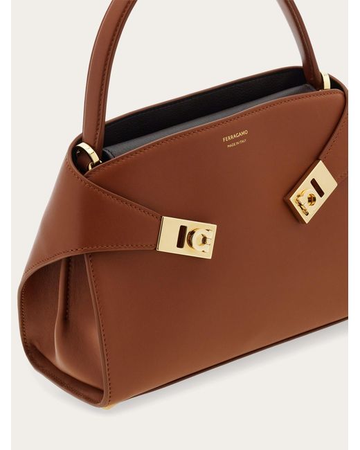 Ferragamo Brown Hug Soft Bicolor Handbag (Xs)