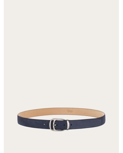 Ferragamo Blue Adjustable Belt for men