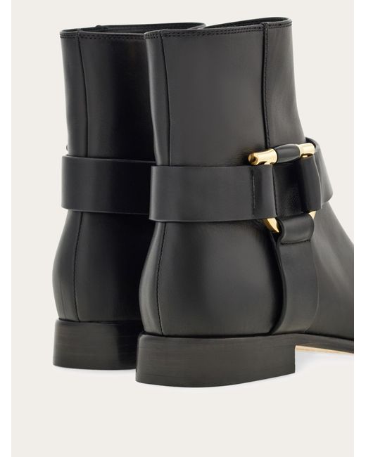 Mujer Botines Adorno Gancini Negro Talla .5 Ferragamo de color Black