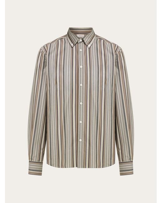 Ferragamo White Monogram Shirt for men
