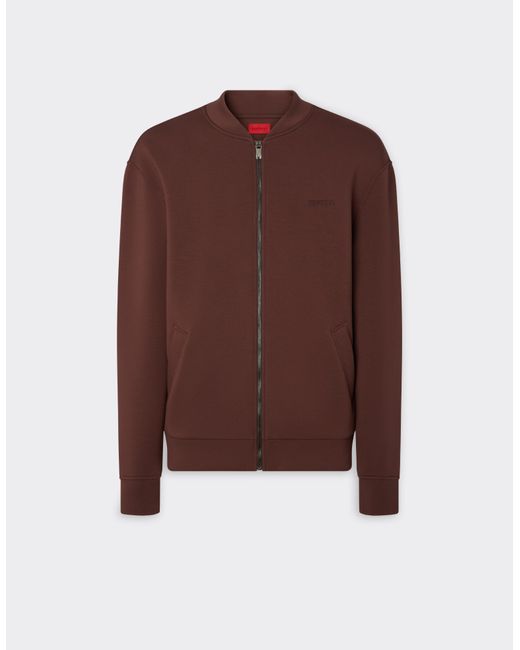 Ferrari Brown Bomber Sweatshirt for men