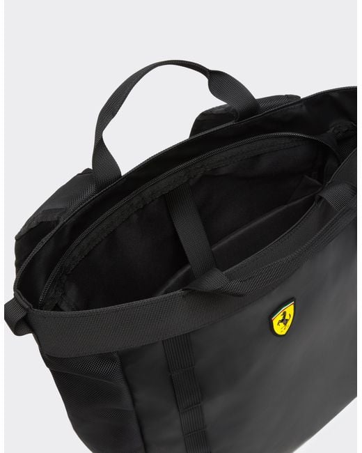 Ferrari Black Tote Backpack With Scudetto