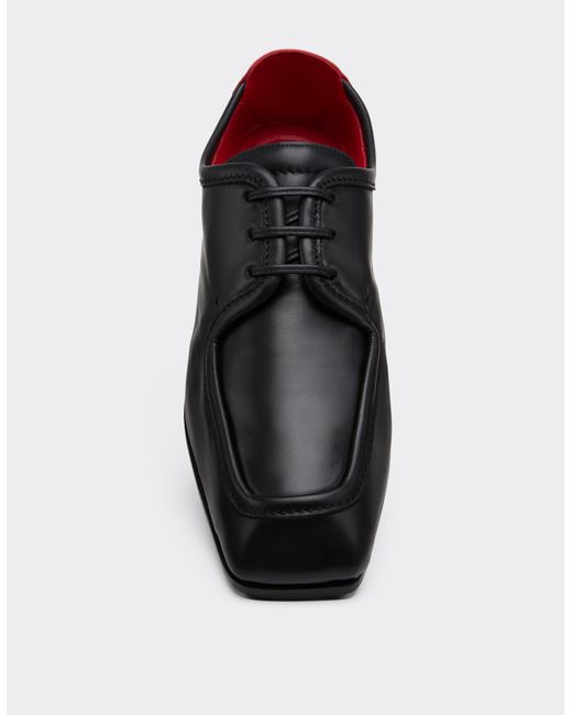 Ferrari White Leather Derby Shoe for men