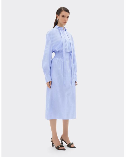 Ferrari Blue Monogram Patterned Dress