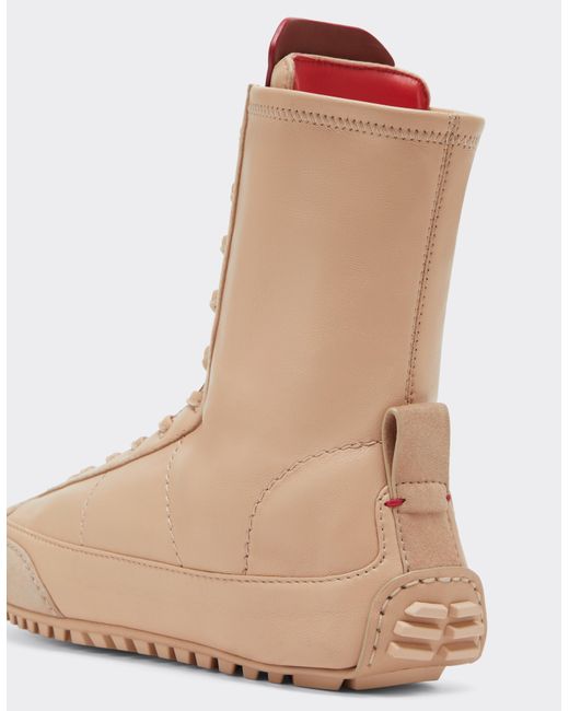 Sneaker Driver High-Top di Ferrari in Natural da Uomo