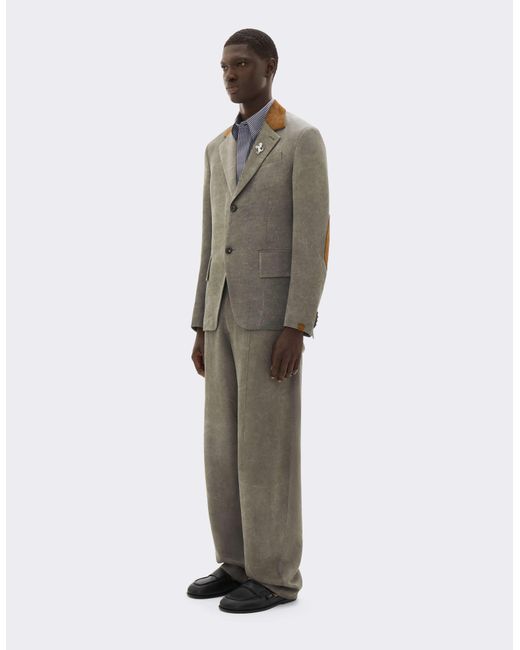 Ferrari Gray Viscose Cady Blazer With Washed Effect for men
