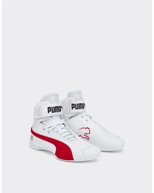 Ferrari White Puma For Scuderia Future Cat Mid Trainers