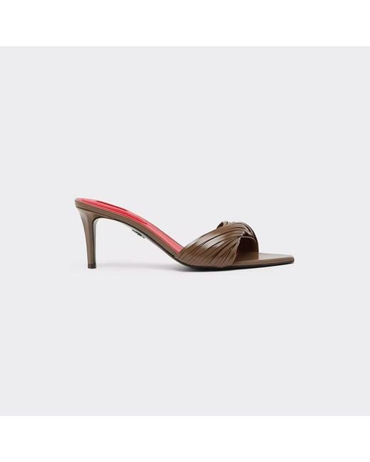 Ferrari Multicolor Leather Mules With Carved Fringes