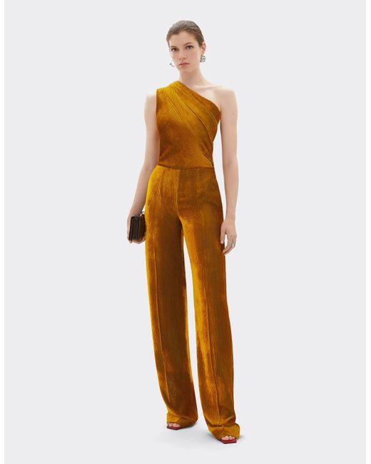 Ferrari Multicolor Shiny Corduroy Jumpsuit