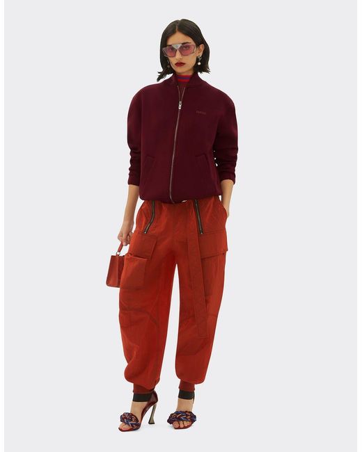 Ferrari Bomber Jacket In Scuba Fabric in Red Lyst