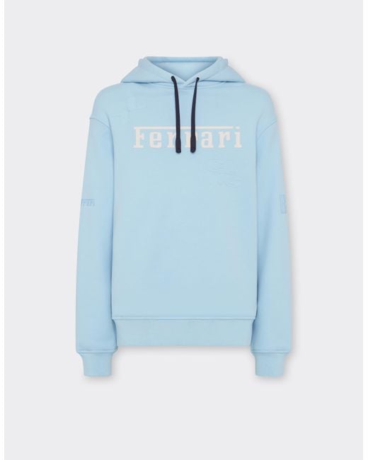 Ferrari Blue X Charles Leclerc Hoodie for men